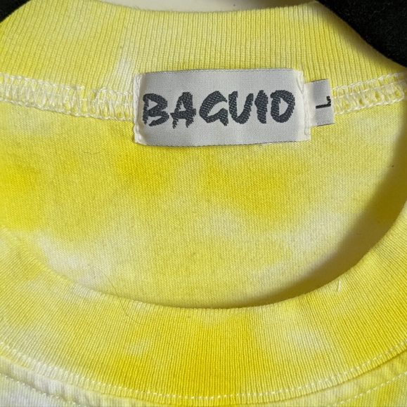 Baguio Philippines Yellow White Tie-dye Souvenir T-Shirt Large Sunflower - Picture 4 of 11
